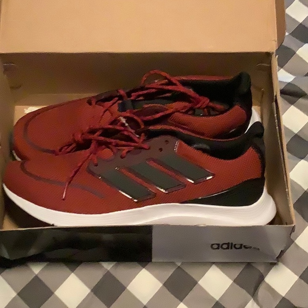 adidas Red and Black Men's Athletic Sneakers